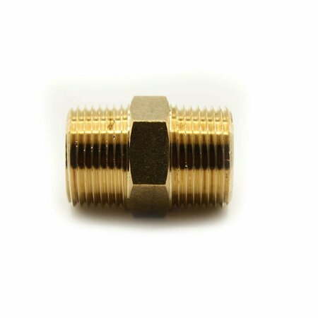 Thrifco Plumbing 1/8 Brass Hex Nipple 5320120